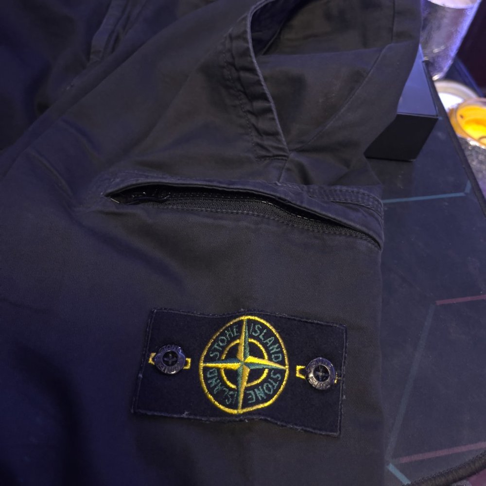 Men's Black Stone Island Cargo Pants Size 30